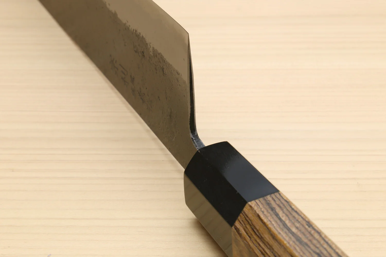 Yoshihiro Nashiji High Carbon White Steel #2 Japanese Gyuto Chefs Knife with Cocobolo Wood Handle - Image 6