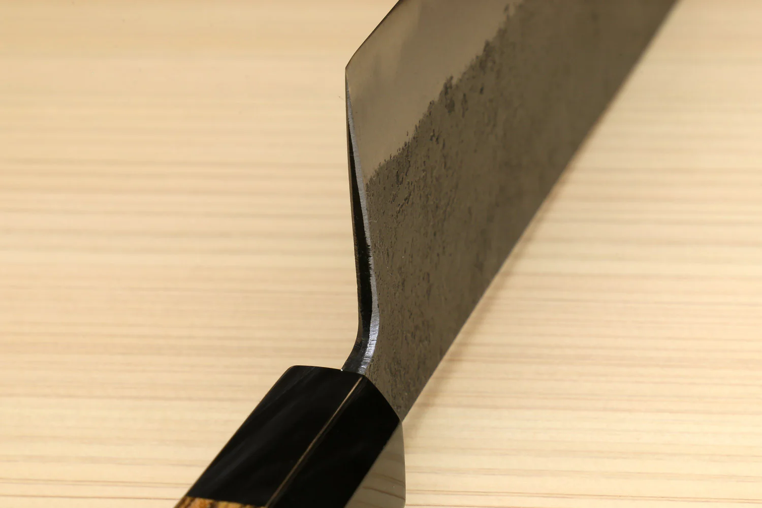 Yoshihiro Nashiji High Carbon White Steel #2 Japanese Nakiri Vegetable Knife with Cocobolo Wood Handle - Image 5