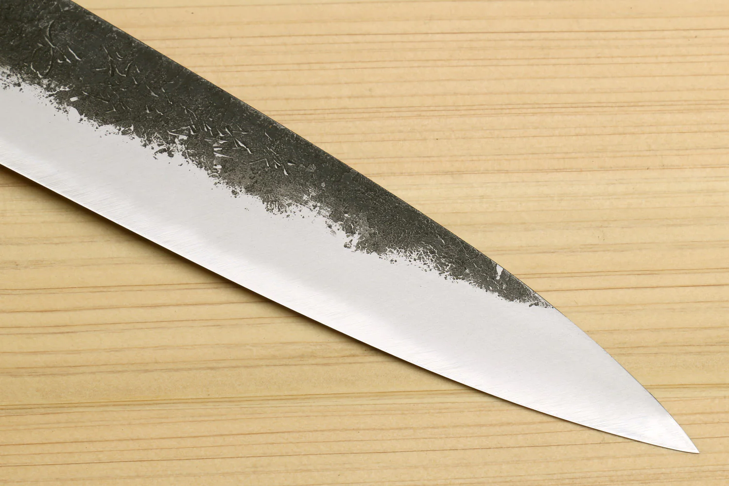 Yoshihiro Nashiji High Carbon White Steel MAZAKI Petty Utility Japanese Chefs Knife with Camphor Handle - Image 6