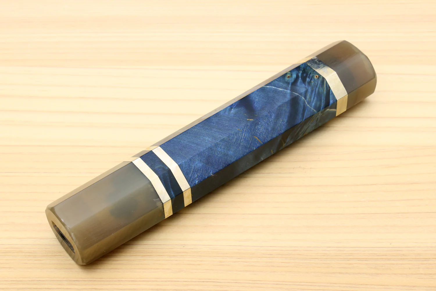 Yoshihiro Ocean Blue Handle with Water Buffalo Horn Bolster for Gyuto Chef Knife - Image 4