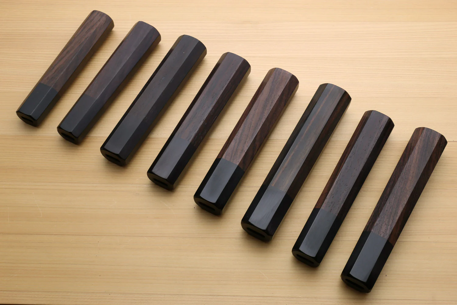 Yoshihiro Rosewood Handle with Ebony Bolster for Gyuto Chef Knife - Image 4