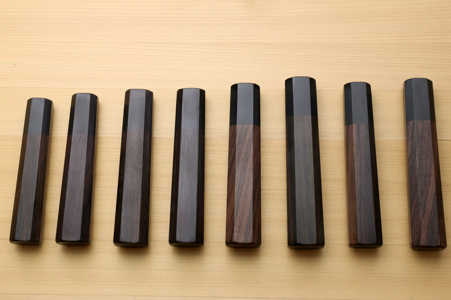 Yoshihiro Rosewood Handle with Ebony Bolster for Gyuto Chef Knife - Image 5