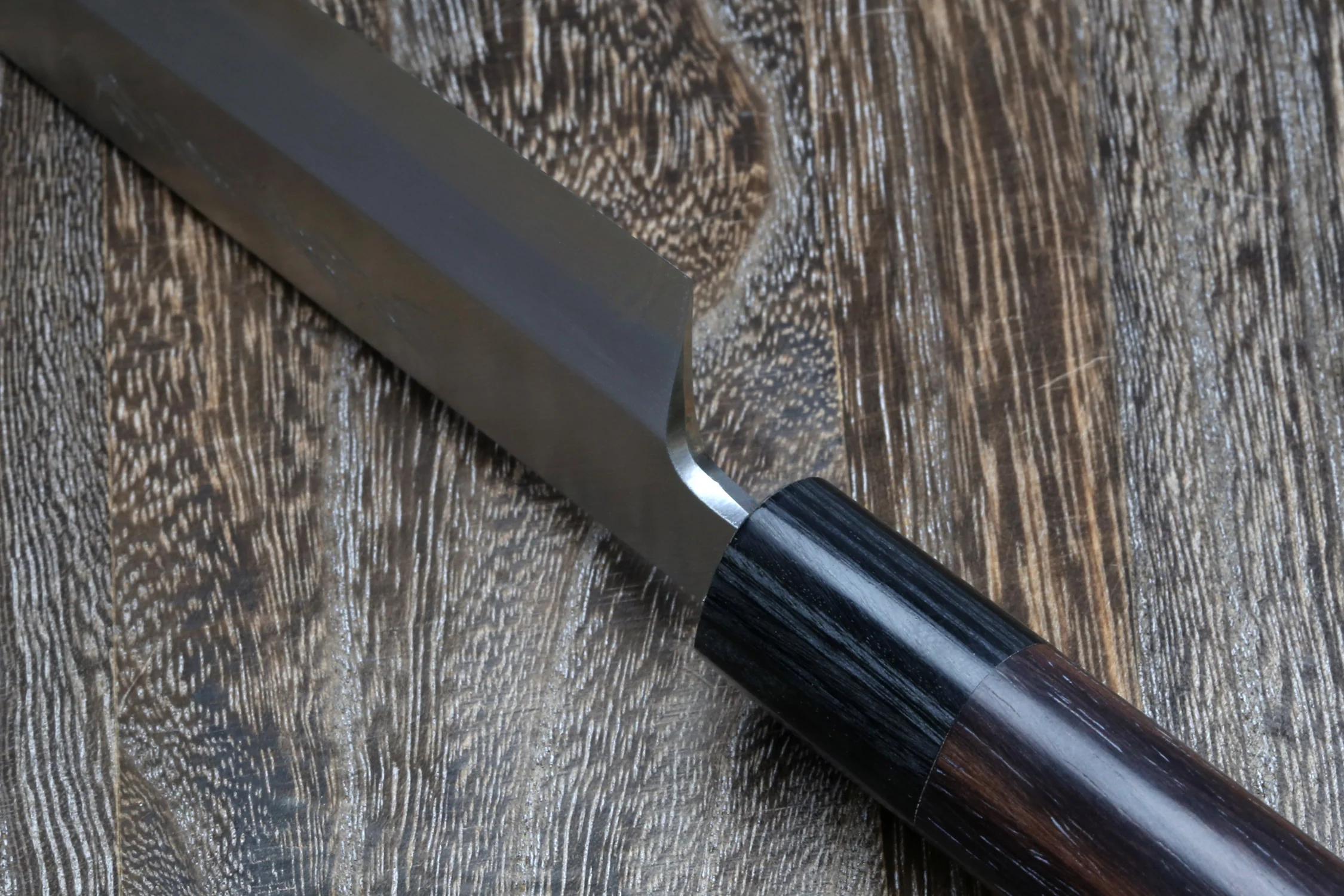 Yoshihiro Inox Stainless Steel Yanagi Sushi Sashimi Japanese Chef Knife Round Rosewood Handle with Nuri Saya Cover - Image 6