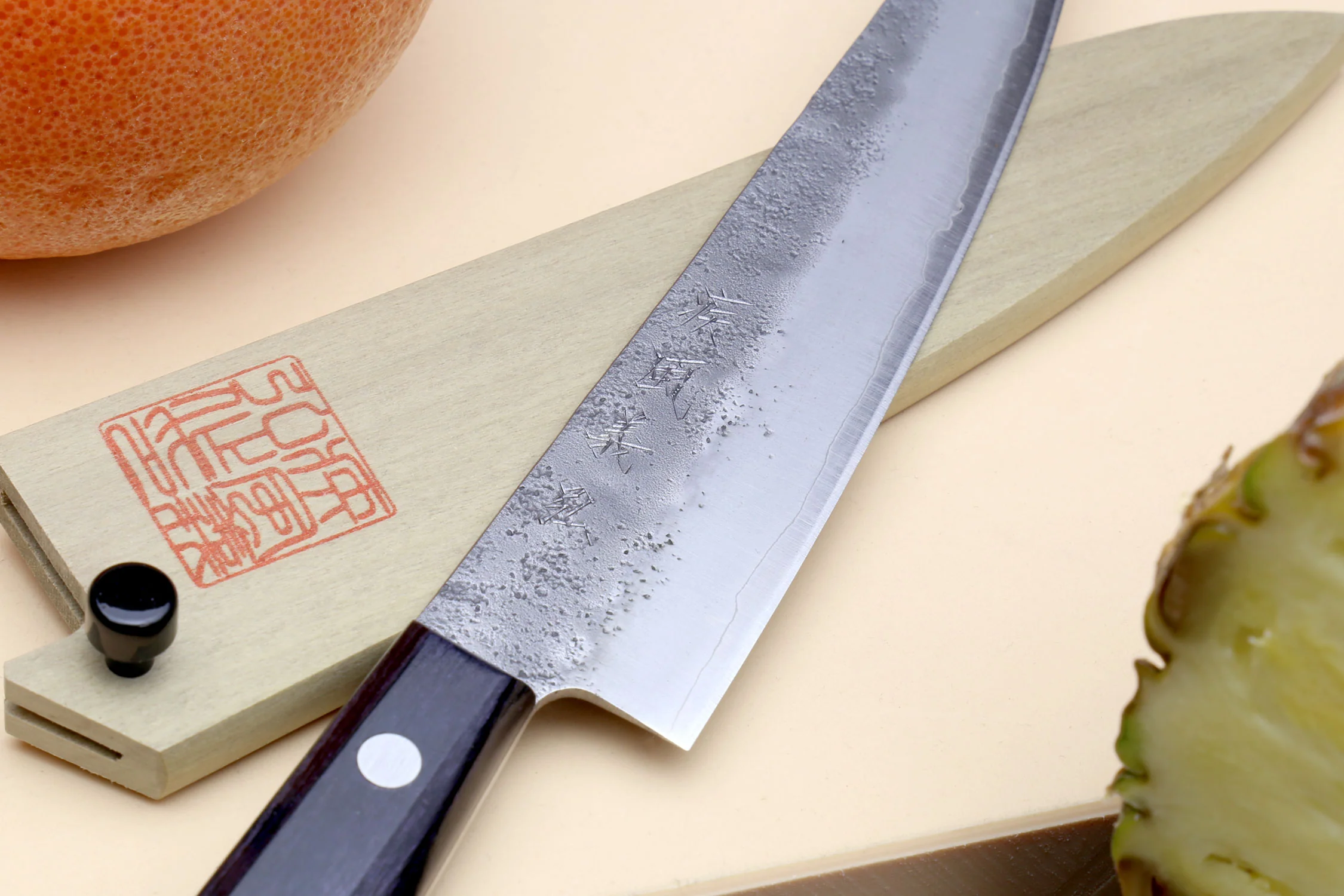 Yoshihiro Stainless Clad Nashiji Ginsan High Carbon Stain Resistant Steel Petty Utility Knife - Image 4