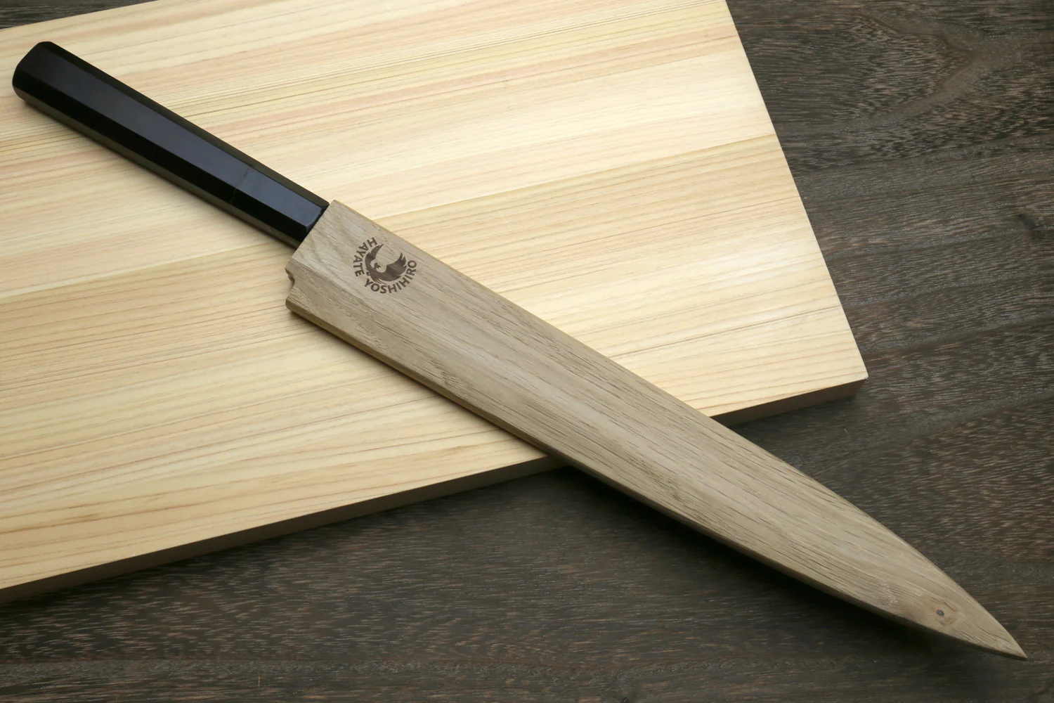 Yoshihiro Suminagashi Blue Steel #1 Yanagi Sushi Sashimi Japanese Knife Ebony Handle - Image 9