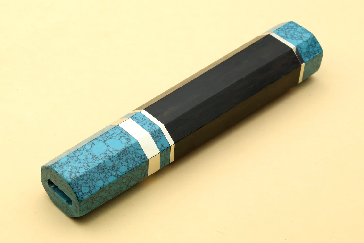 Yoshihiro Turquoise Blue Handle for Nakiri Vegetable Knife - Image 3