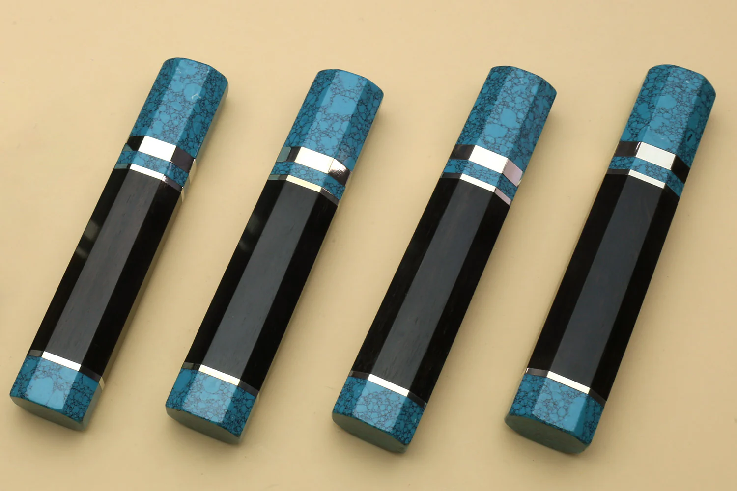 Yoshihiro Turquoise Blue Handle for Nakiri Vegetable Knife - Image 4