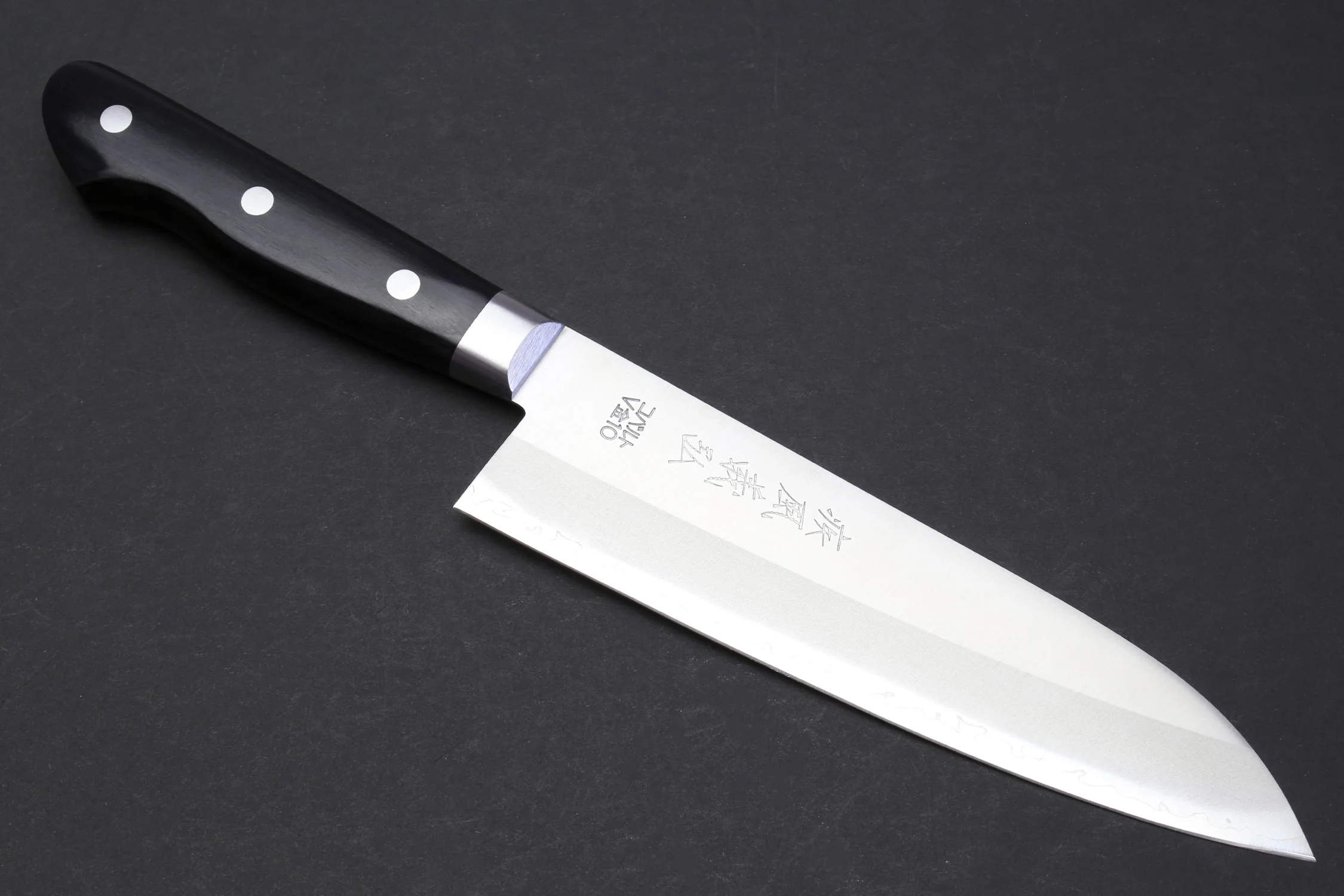 Yoshihiro VG-10 Gold Stainless Steel Santoku Multipurpose Chef Knife 7" (180mm) - Image 8