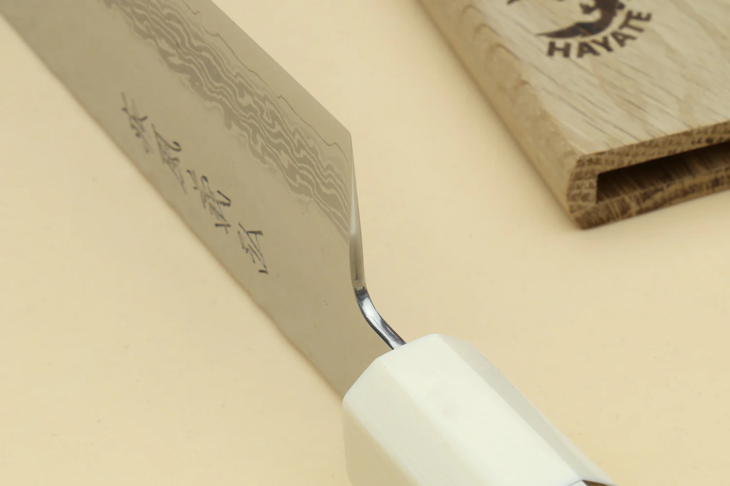 Yoshihiro VG-10 46 Layers Hammered Damascus Gyuto Japanese Chefs Knife Octagonal Alternative Ivory Handle - Image 6