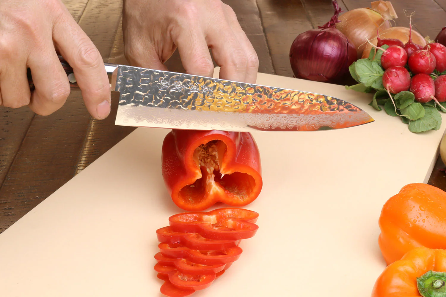 Yoshihiro VG-10 16 Layer Damascus Knife 6PC Set (2 Gyuto, Petty, Sujihiki, Santoku, Nakiri) - Image 10