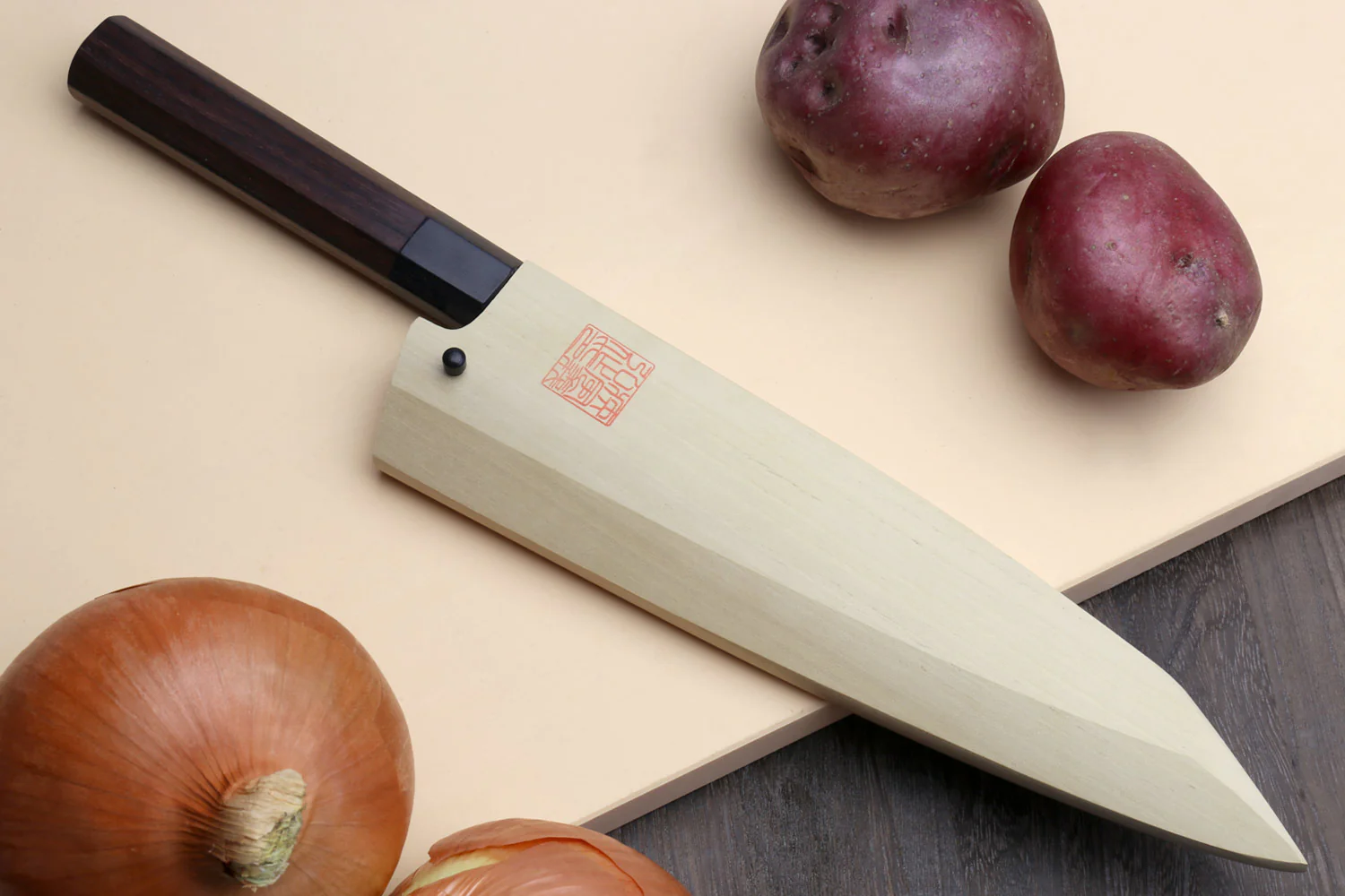 Yoshihiro Hongasumi Blue Steel #2 Garasuki Traditional Japanese Poultry Boning Knife Rosewood Handle - Image 3