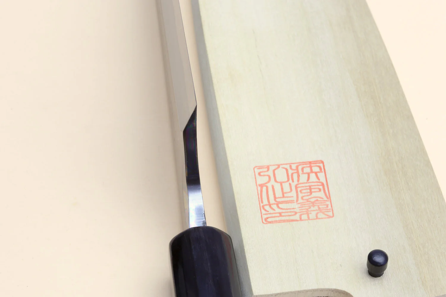 Yoshihiro Hongasumi Blue Steel #2 Garasuki Traditional Japanese Poultry Boning Knife Rosewood Handle - Image 4